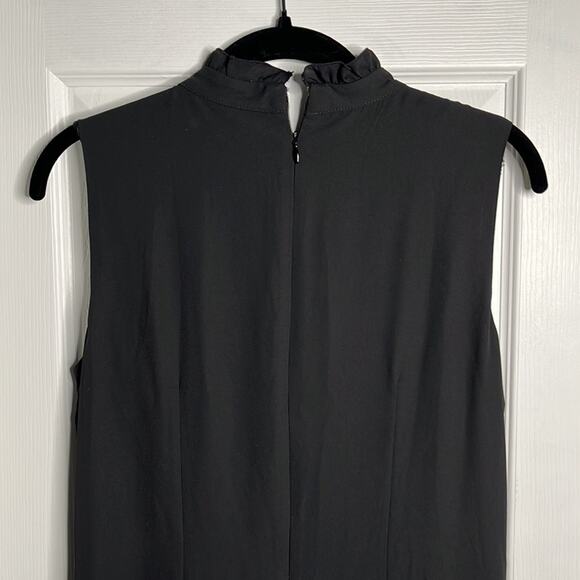 Worthington Black High Neck Bottom Ruffle Dress Size Medium - Picture 6 of 10
